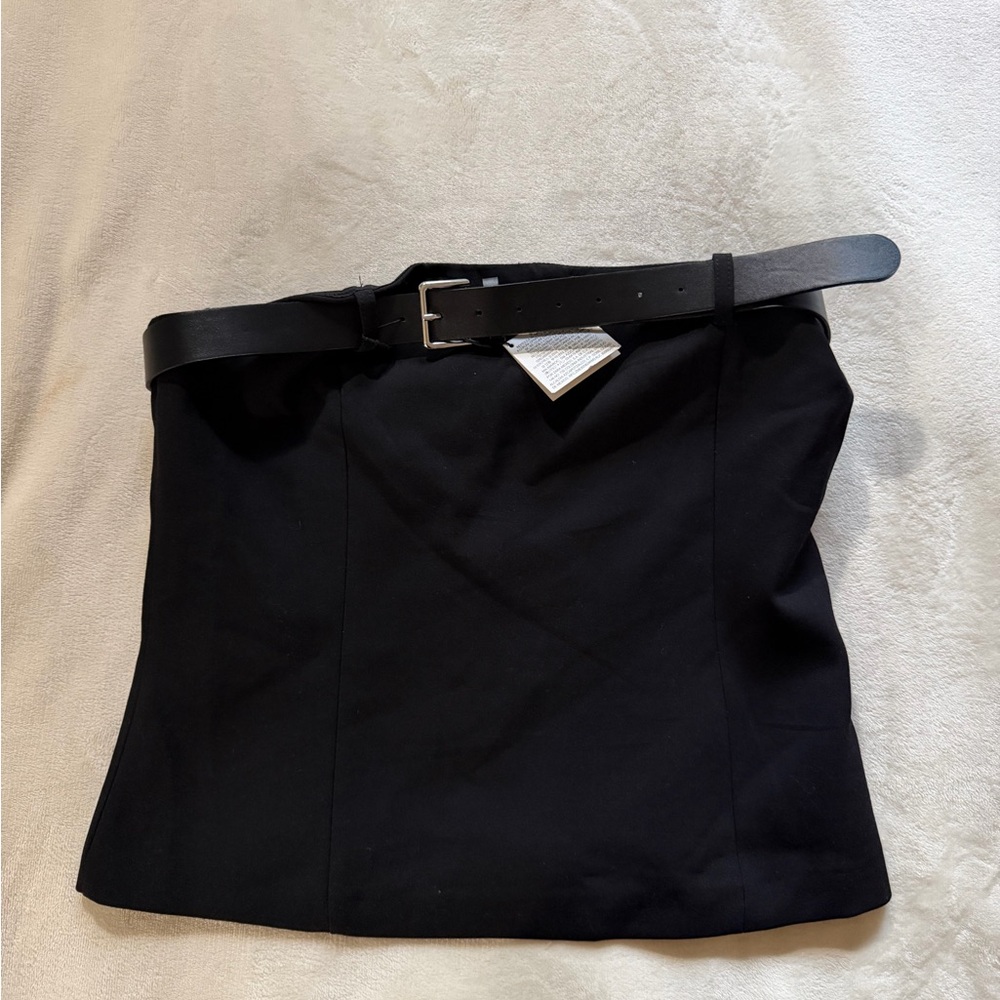 ZARA Woman's Strapless Top With Belt Bustier Size XL